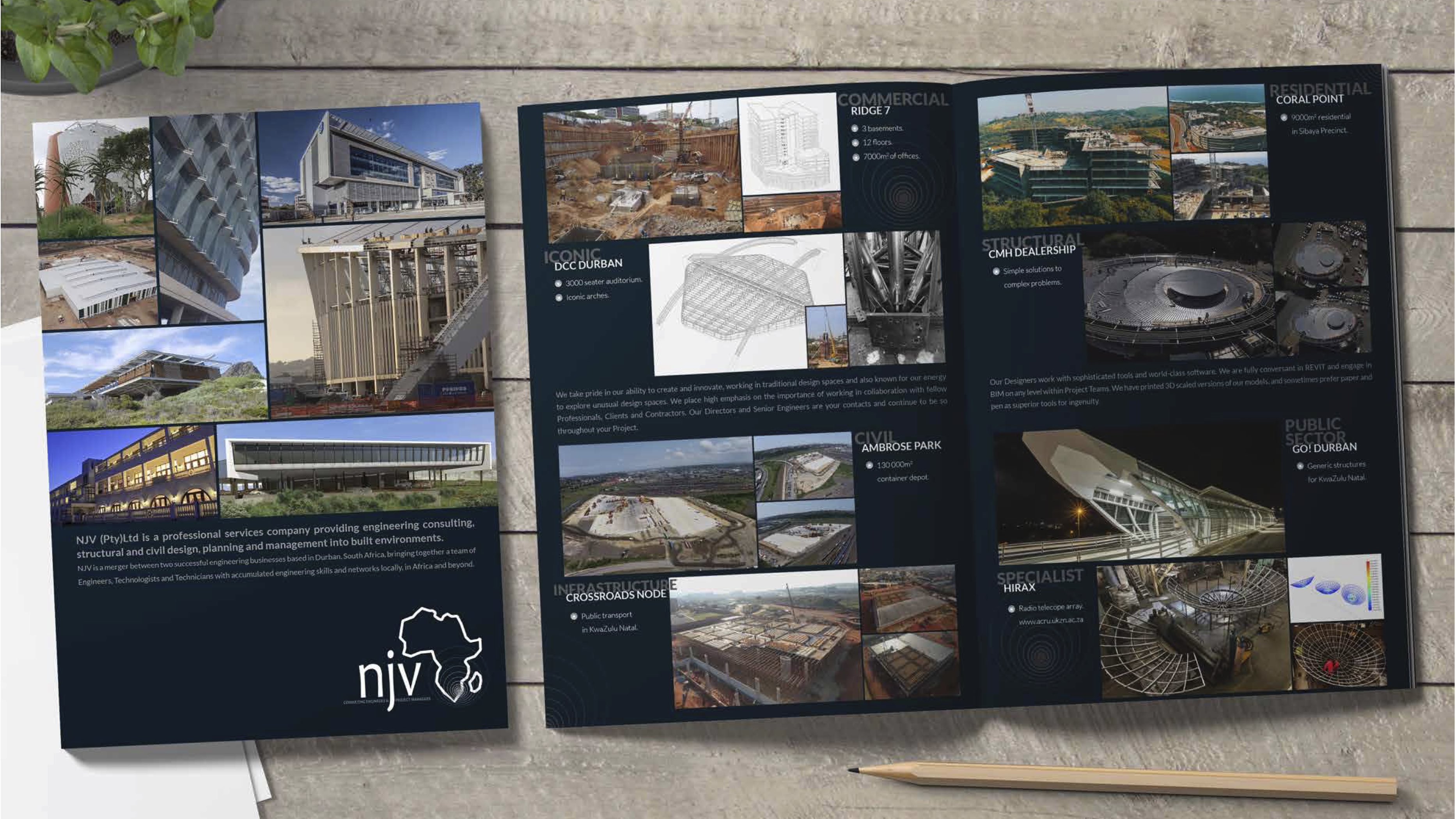 enlarged brochure for NJV Consultants